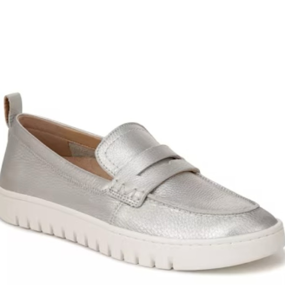 Vionic Shimmering Silver Loafers